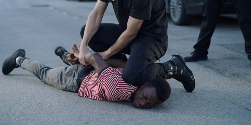 A man resisting an unlawful arrest
